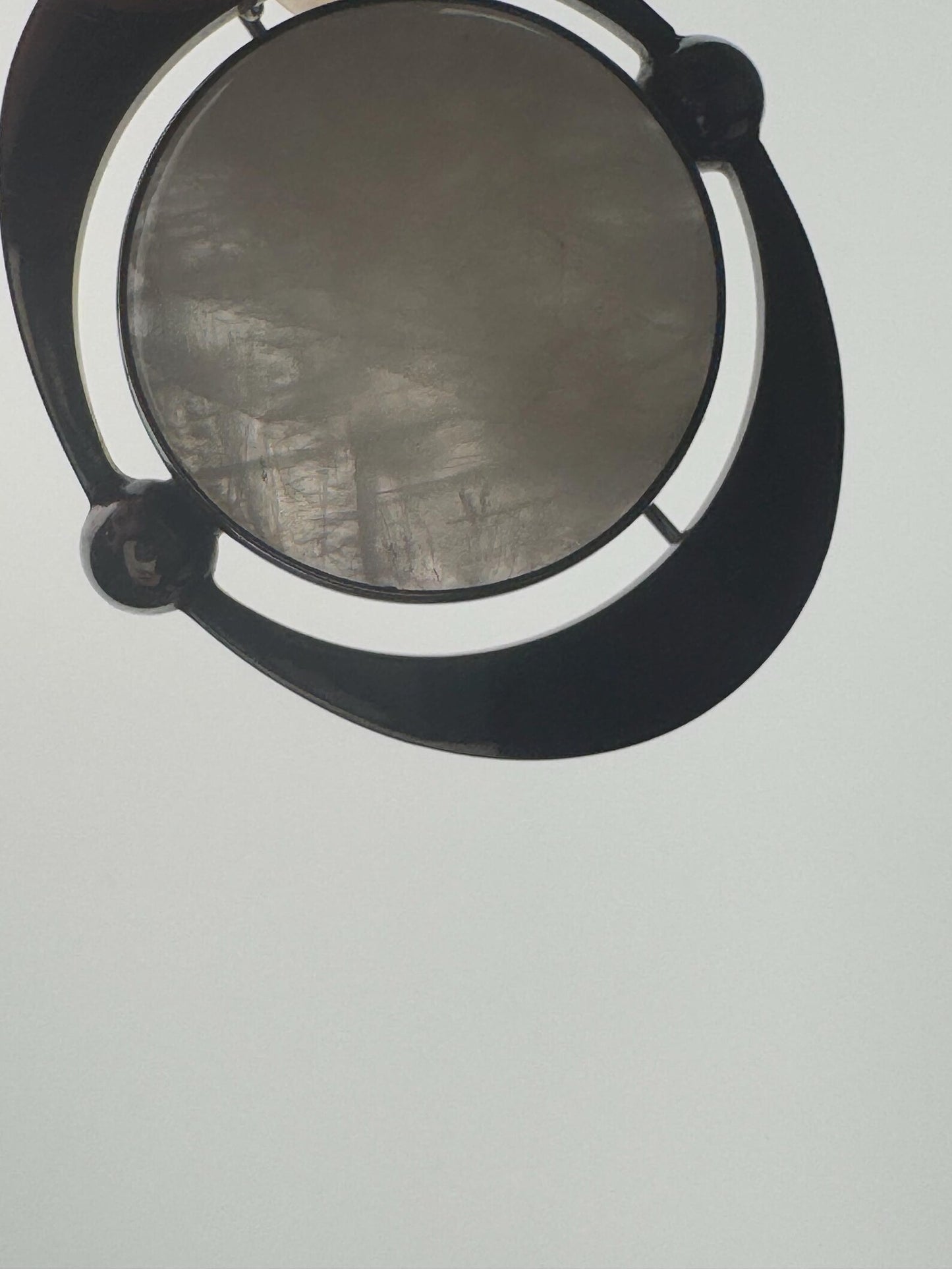 Heikki Kaksonen Modernist Sterling Silver & Quartz Brooch, 1964 — Kalevala Koru / Kaunis Koru, Made in Finland