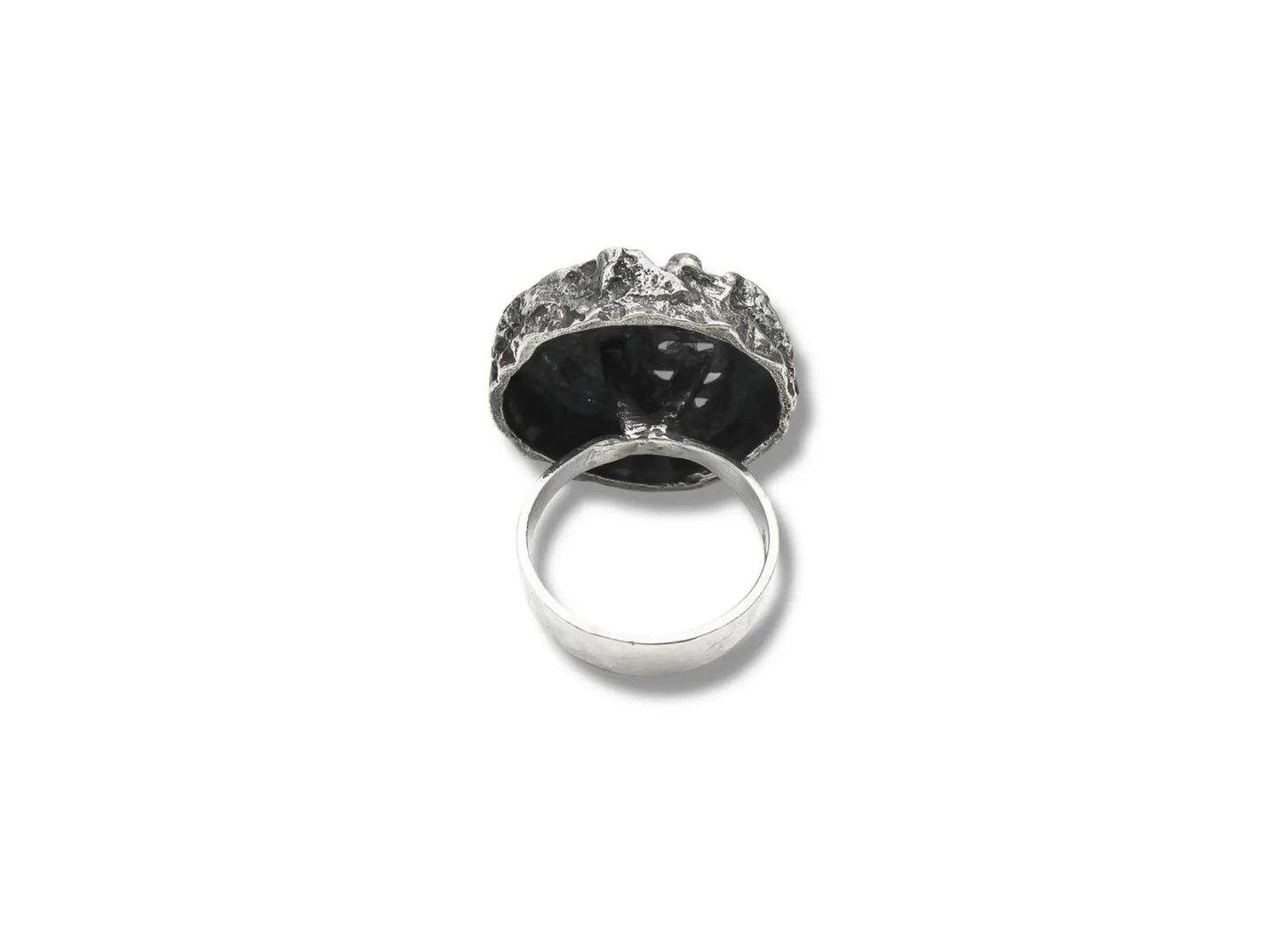 Pele-Kulta Oy Lehtisalo Modernist Abstract Sterling Silver Ring, 1970s — Hallmarked, Made in Finland