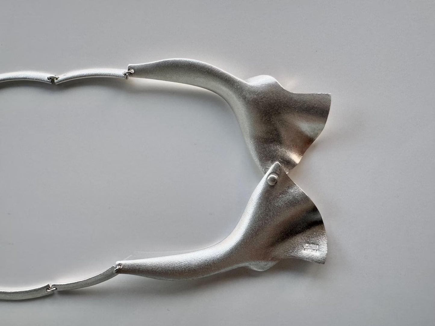 Lapponia Modernist 925 Sterling Silver Necklace, 1990s — 41g, Original Box, Made in Finland