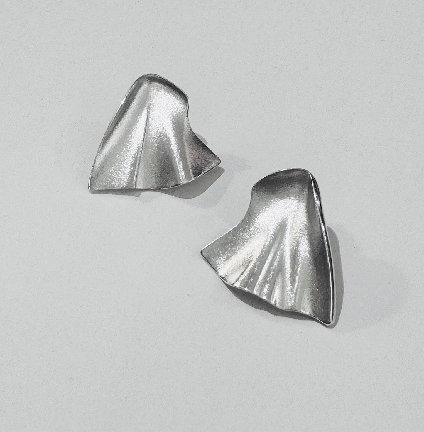 Lapponia "Lilia" Modernist 925 Sterling Silver Earrings, 1997 — Made in Finland