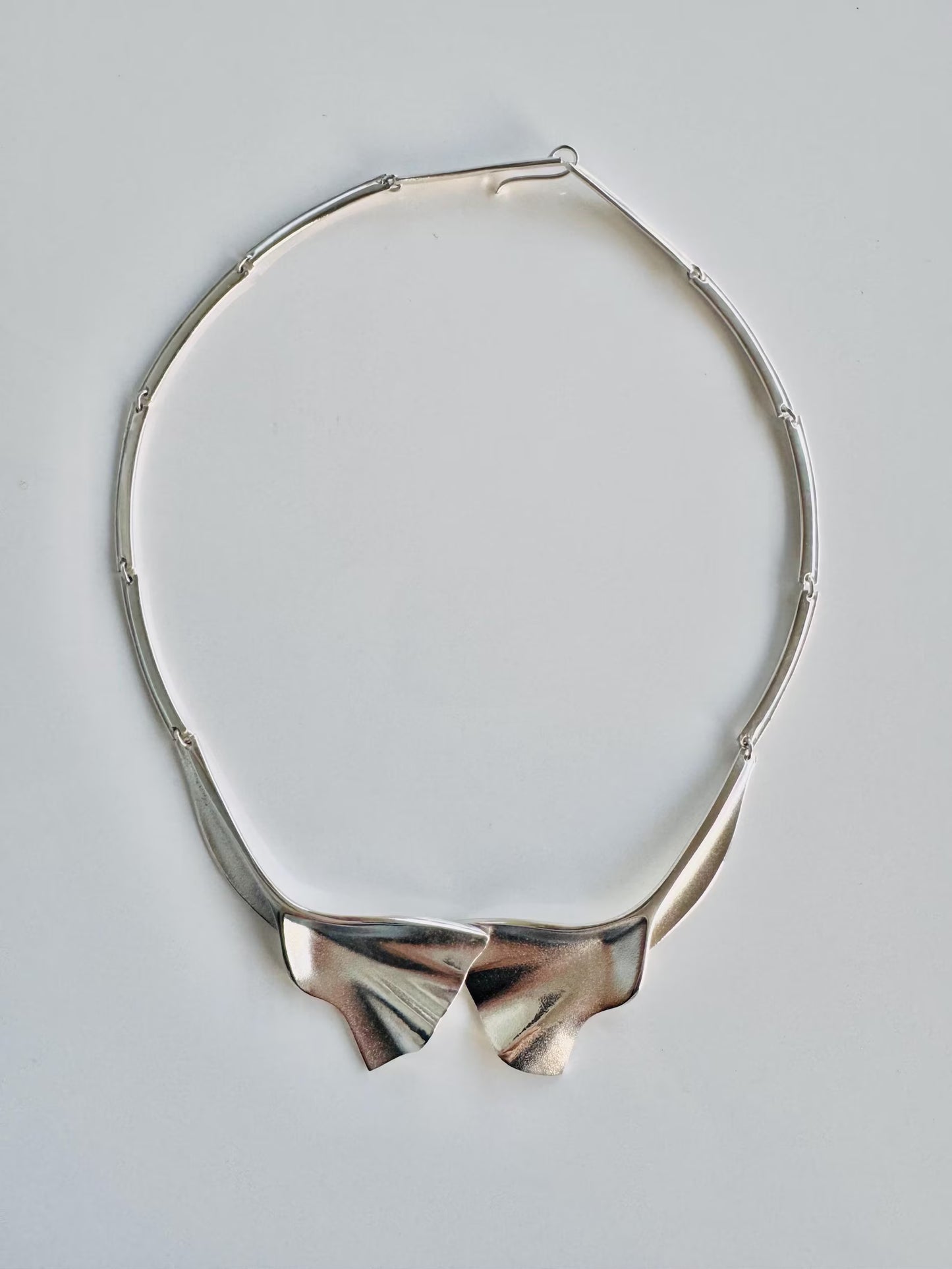 Lapponia Modernist 925 Sterling Silver Necklace, 1990s — 41g, Original Box, Made in Finland