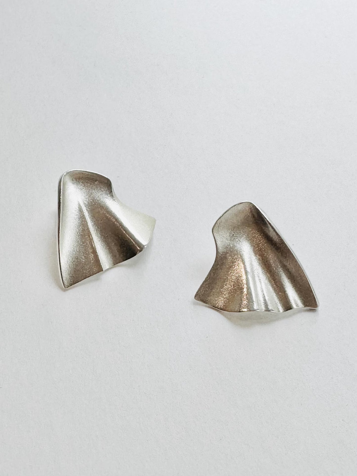 Lapponia "Lilia" Modernist 925 Sterling Silver Earrings, 1997 — Made in Finland