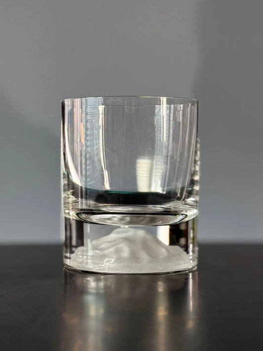Vintage Iittala 'Himalaya' Crystal Whiskey Glass by Björn Weckström, Finland 1977