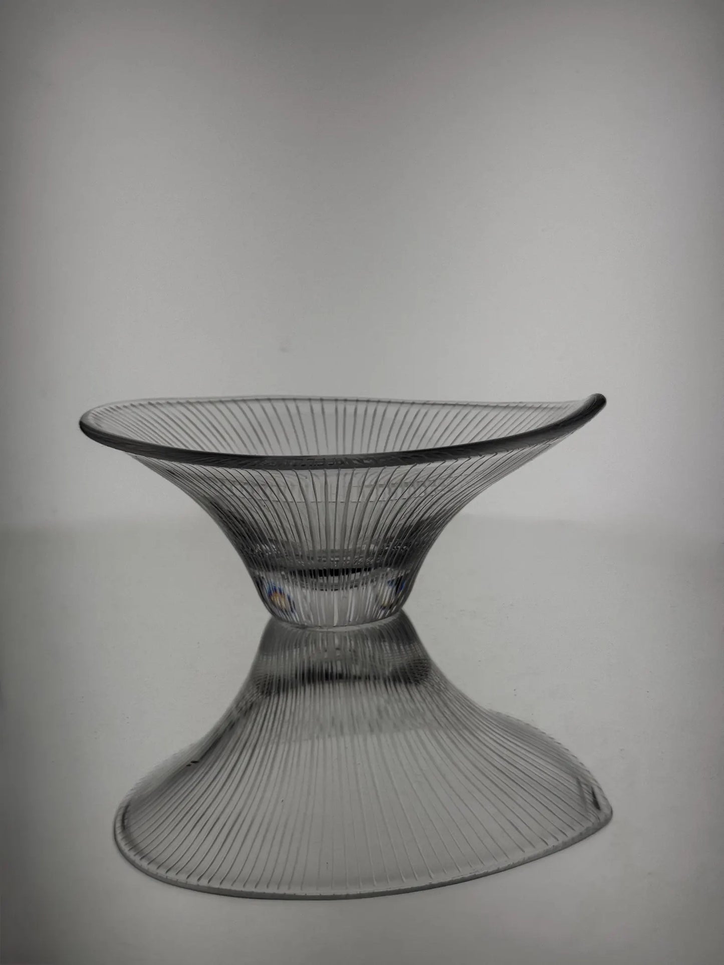 Collectable vintage- Tapio Wirkkala ’kantarelli‘ glass vase. with signature , Iittala, 1956, Made in Finland