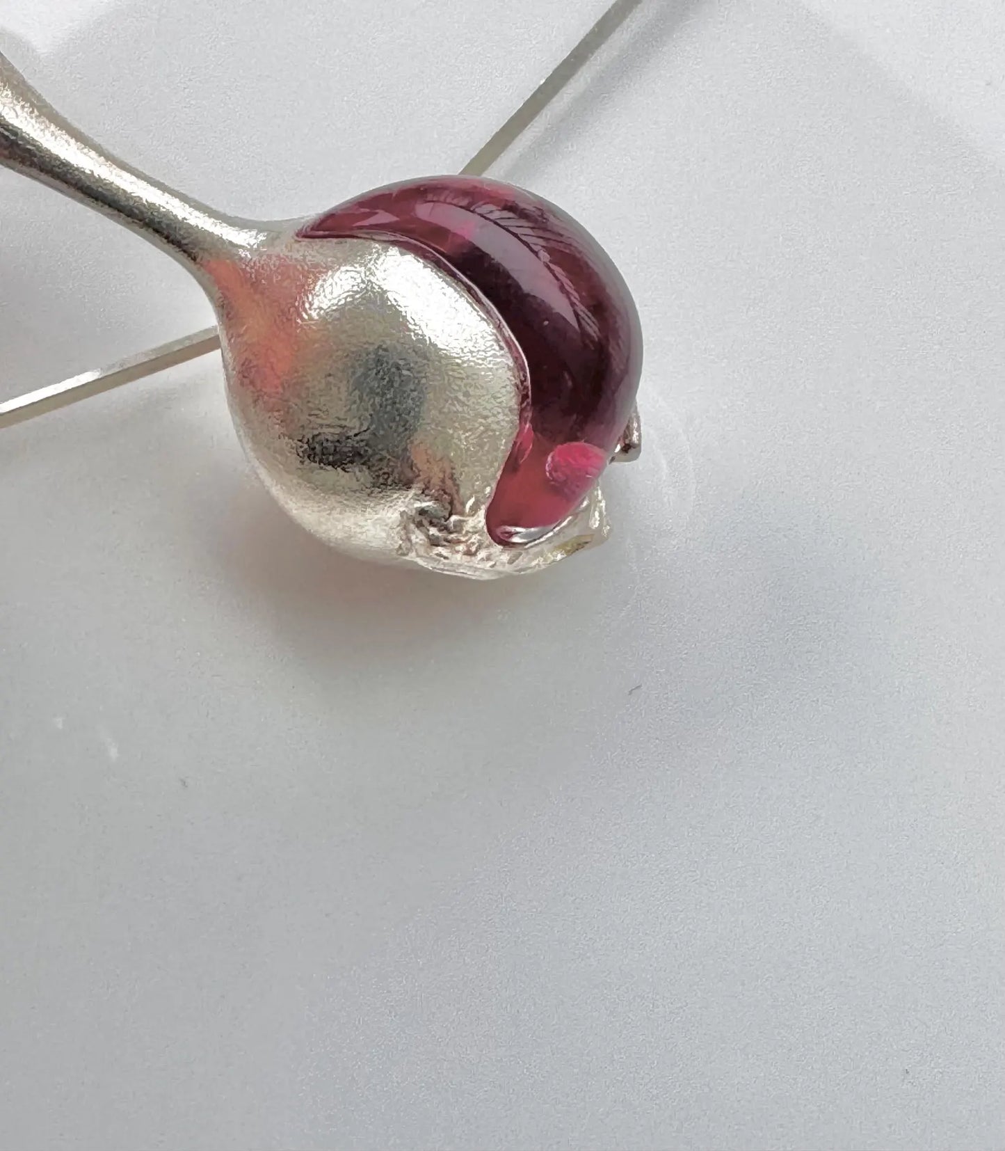 Björn Weckström "Nectaris" Silver & Acrylic Pendant, Lapponia Finland 1977
