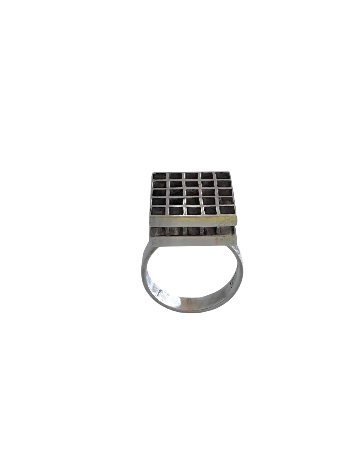 Kultaseppä Ailio Oy Modernist Abstract Sterling Silver Ring, 1965 — Hallmarked, Made in Finland