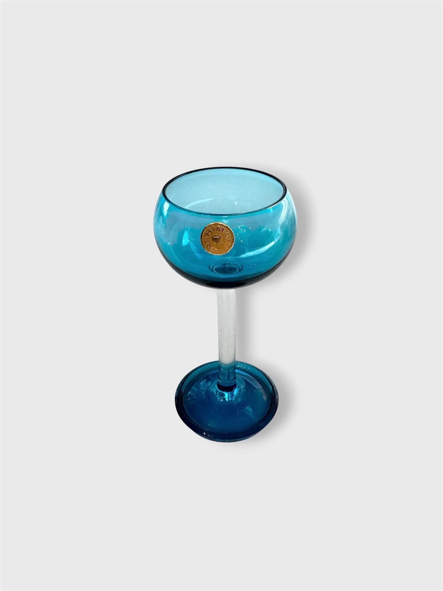 Vintage Harlequin Turquoise Decanter & Liqueur Glass Set by Nanny Still – Riihimäen Lasi, Finland 1950s