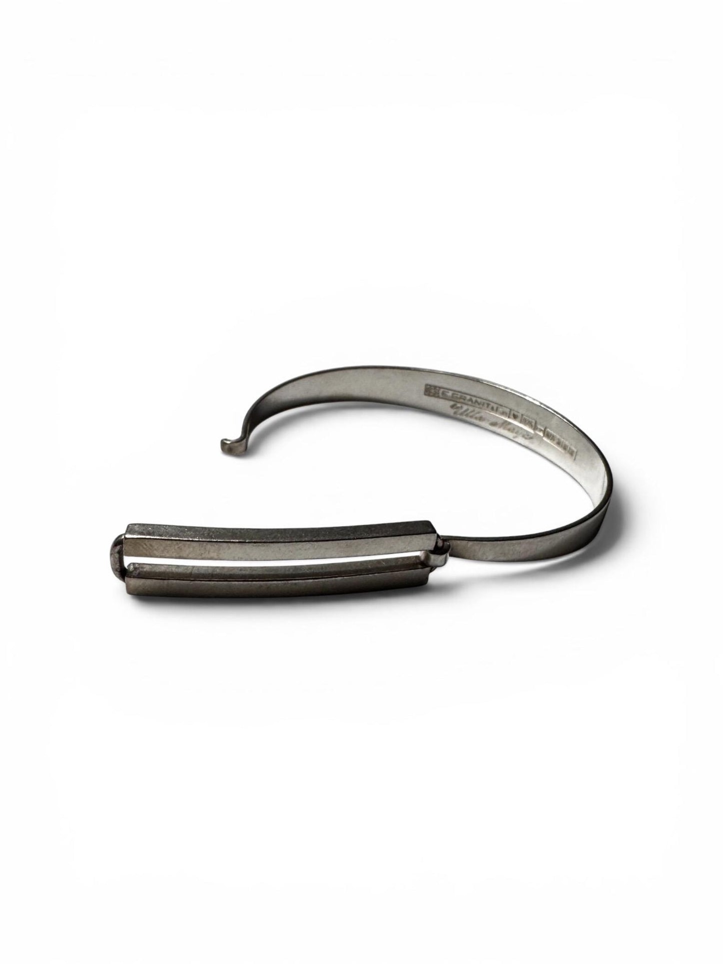 Erik Granit Modernist Sterling Silver Bracelet, 1985 — Hallmarked, Made in Finland