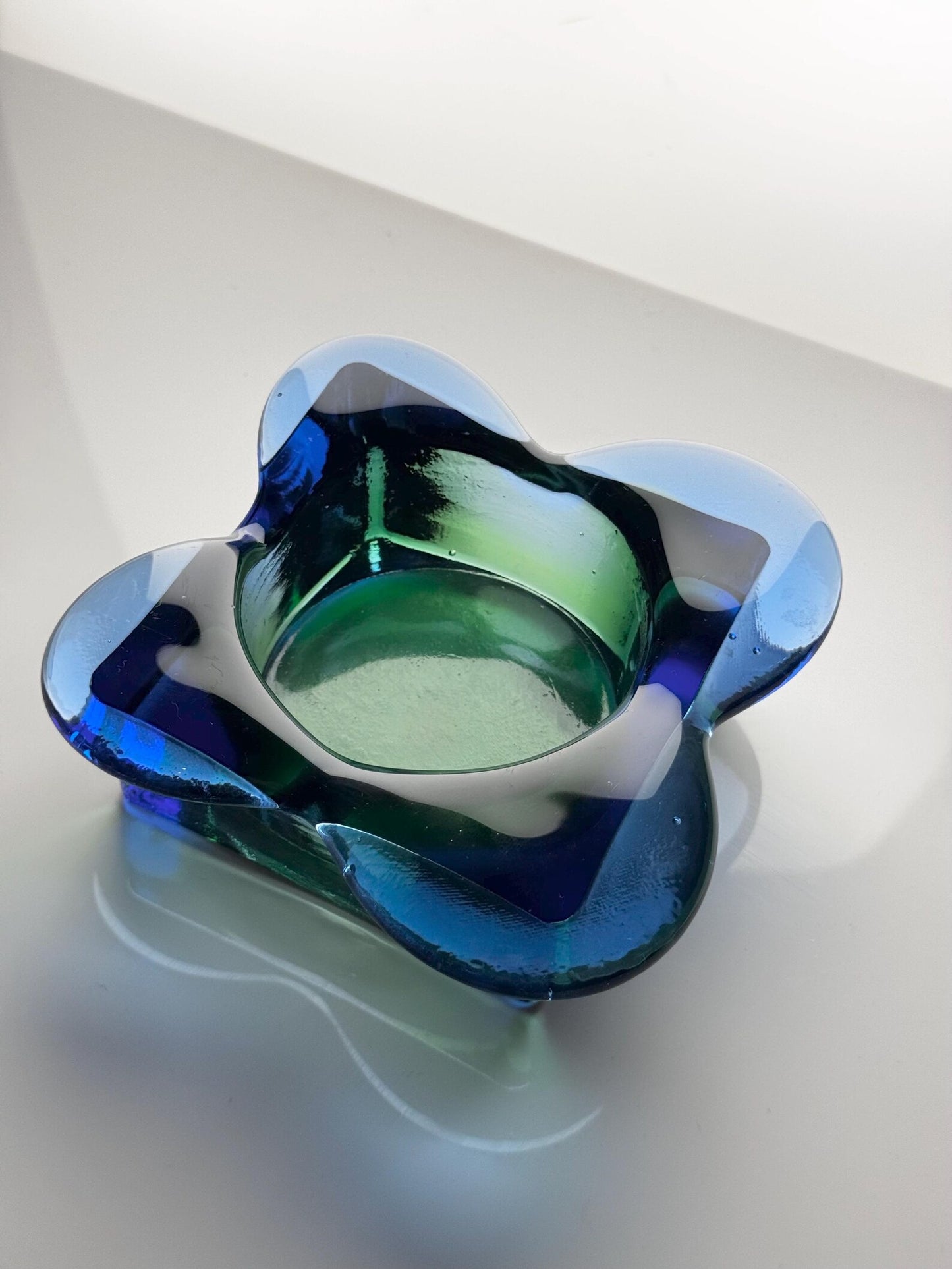 Vintage Humppila Art Glass Sculpture by Matti Halme, Finland 1970s