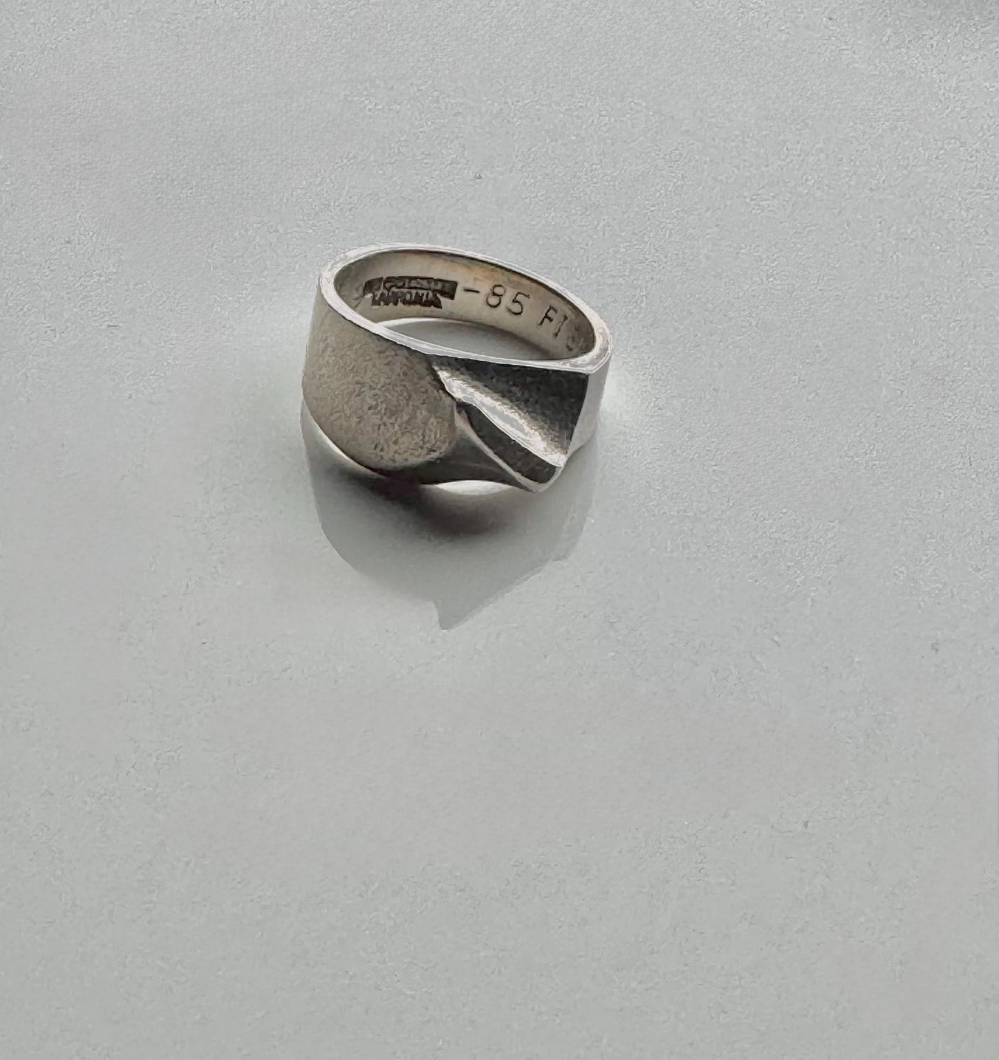 Lapponia Modernist 925 Silver Ring by Björn Weckström, 1976 — Hallmarked, Made in Finland