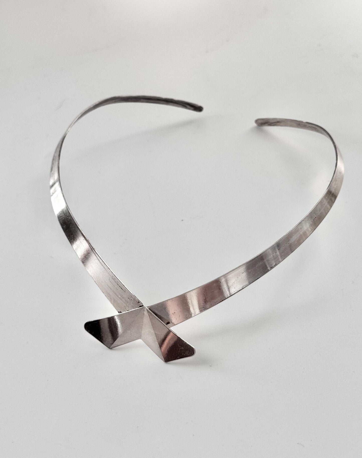 Kultakeskus Modernist Sterling Silver Choker, Finland 1989