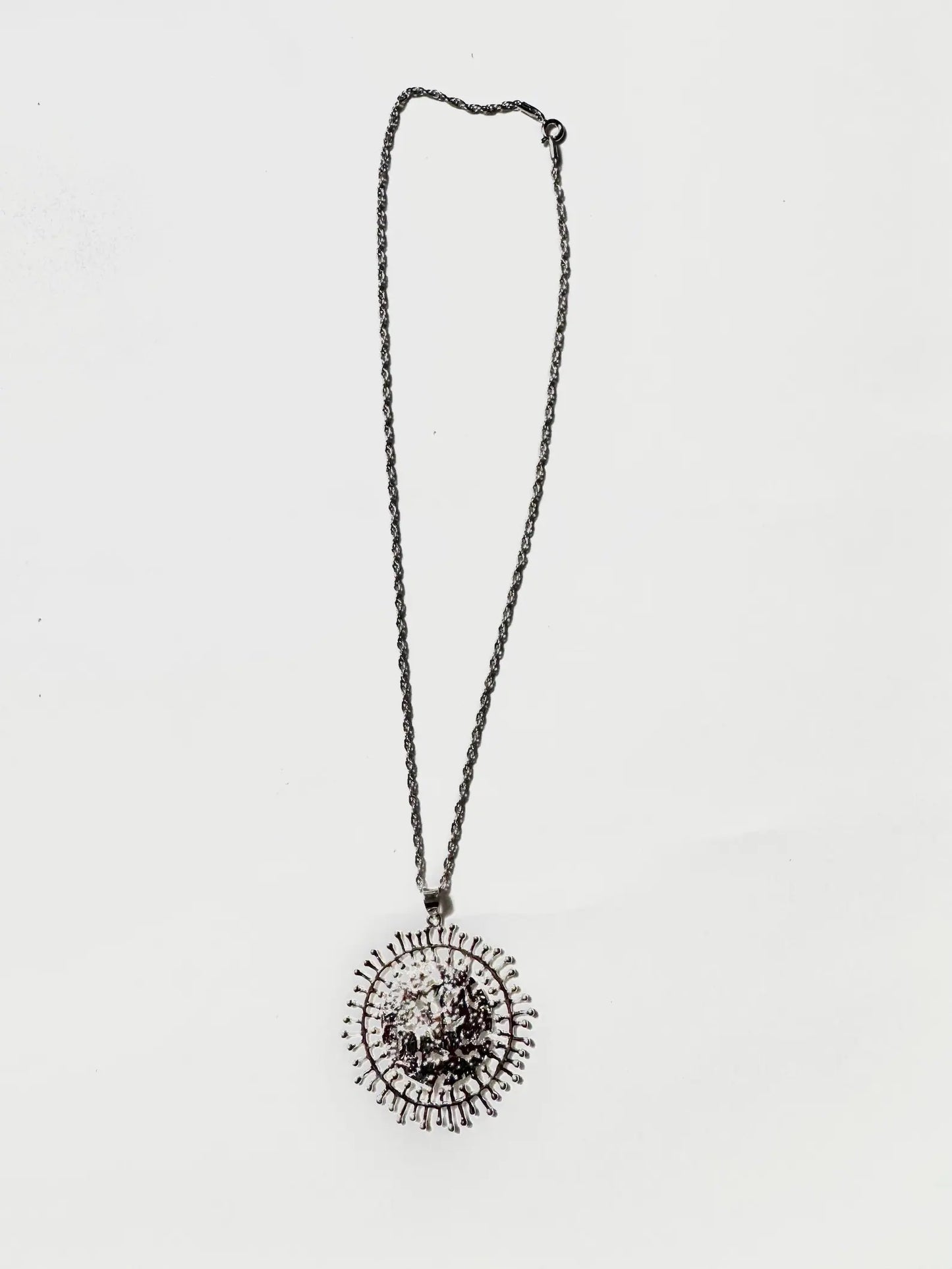 Tapio Wirkkala "Full Moon" Silver Pendant, Kultakeskus Oy Finland 1980s