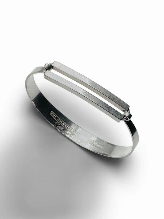 Erik Granit Modernist Sterling Silver Bracelet, 1985 — Hallmarked, Made in Finland