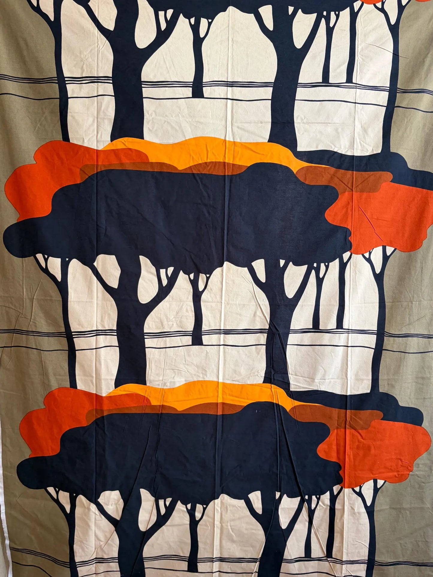 Tampella "Apia" Vintage Fabric / Curtain 1970 – Marjatta Seppälä, Made in Finland