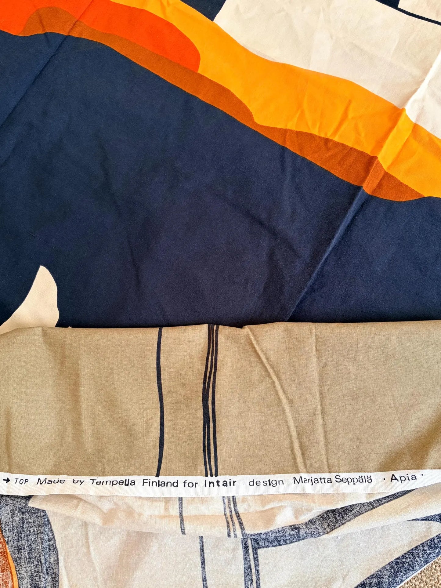 Tampella "Apia" Vintage Fabric / Curtain 1970 – Marjatta Seppälä, Made in Finland