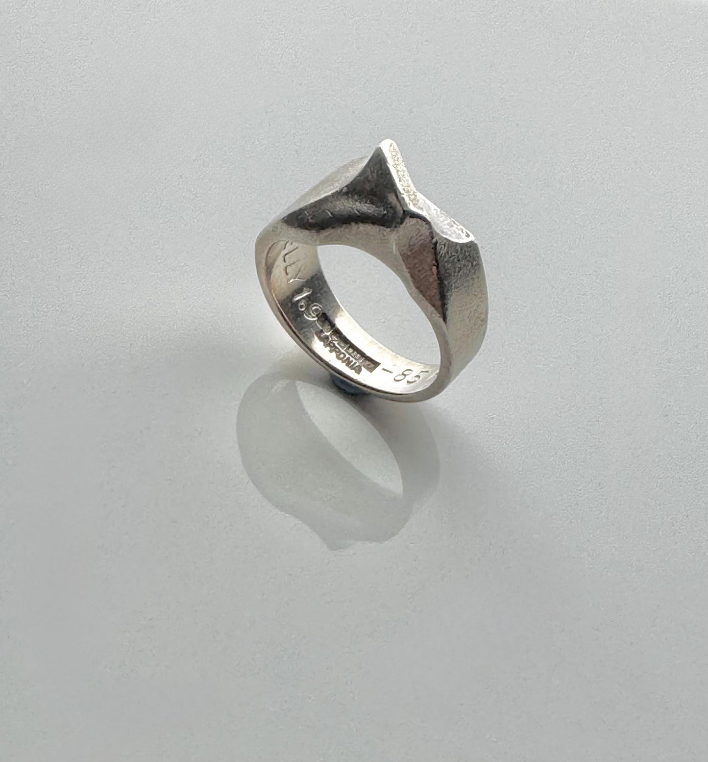 Lapponia Modernist 925 Silver Ring by Björn Weckström, 1976 — Hallmarked, Made in Finland