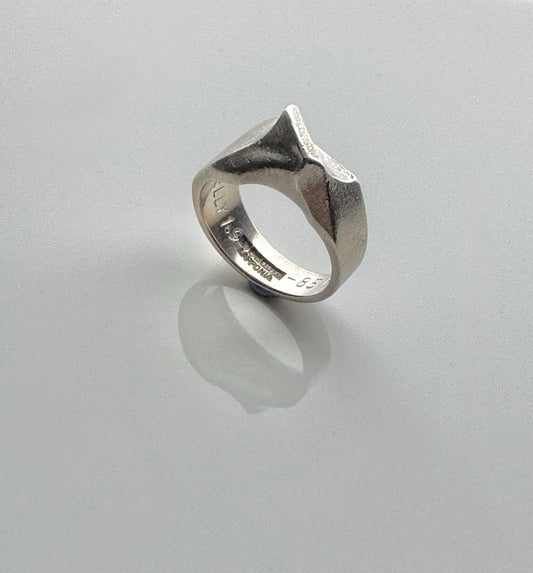 Lapponia Modernist 925 Silver Ring by Björn Weckström, 1976 — Hallmarked, Made in Finland