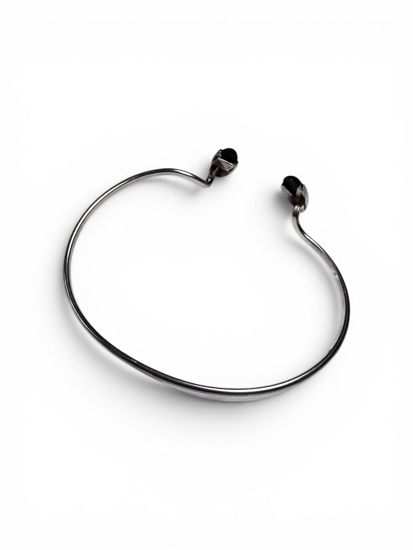 Vintage Sterling Silver & Spectrolite Bracelet by Kultaseppa Salovaara, Finland 1960s