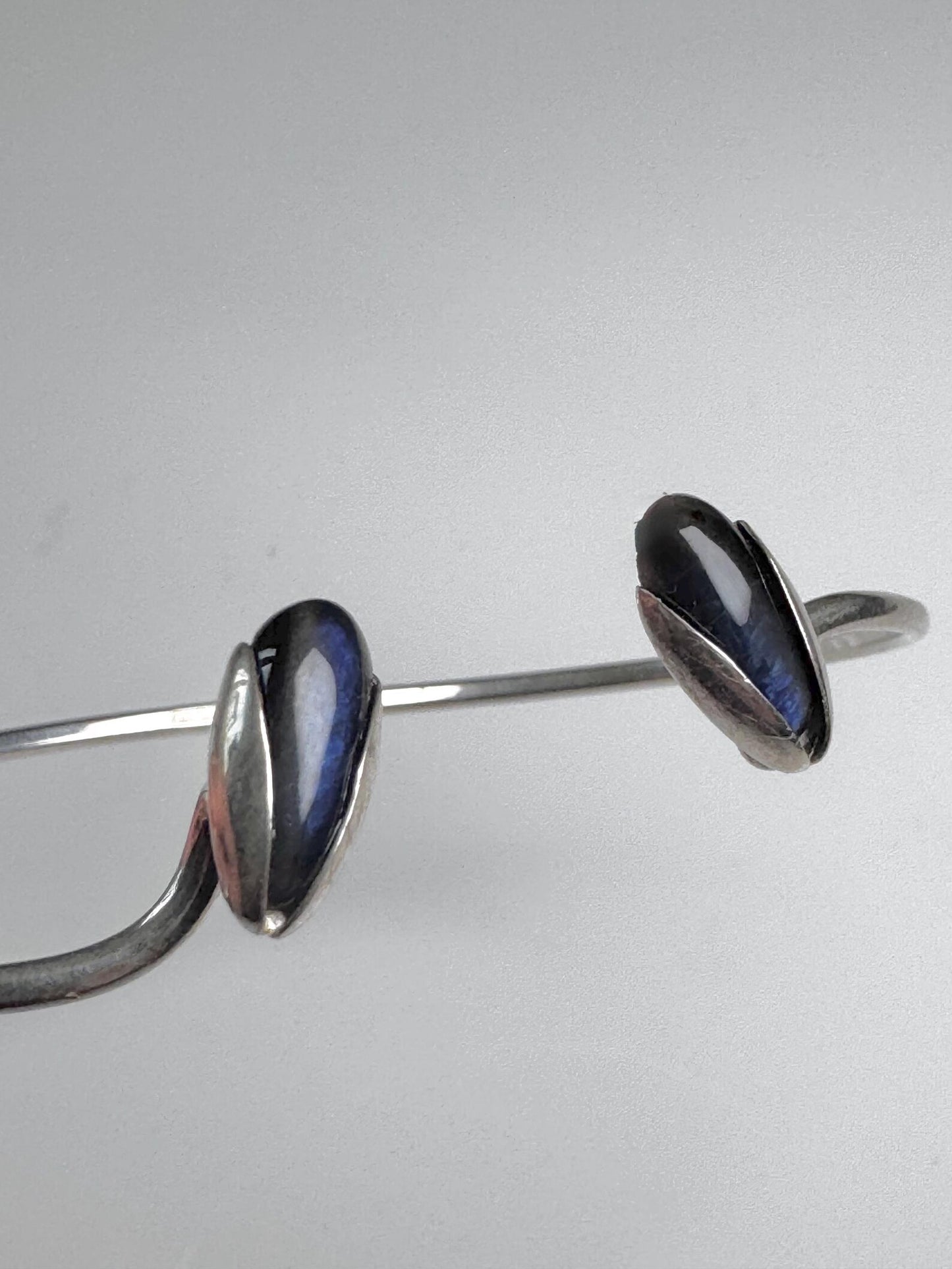Vintage Sterling Silver & Spectrolite Bracelet by Kultaseppa Salovaara, Finland 1960s