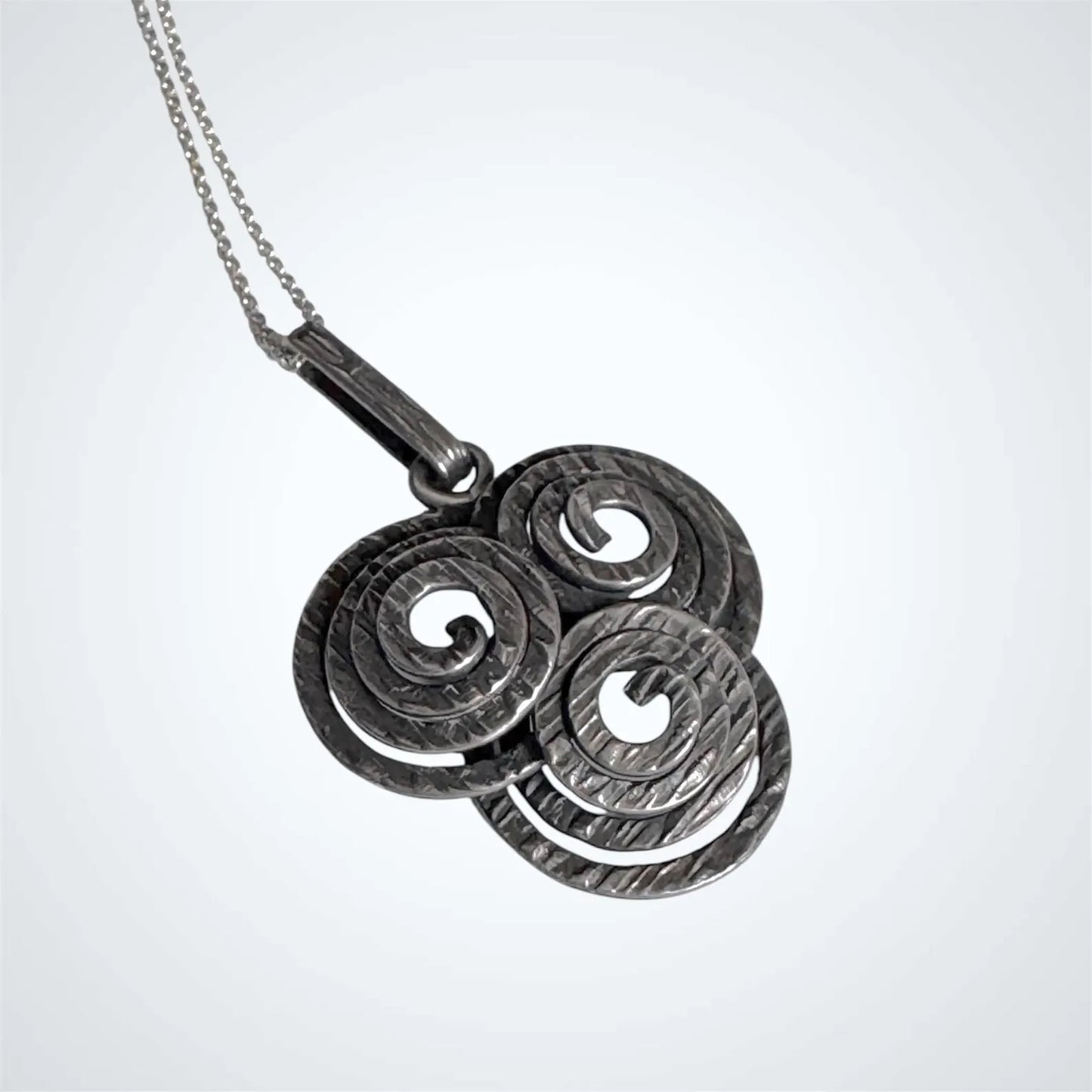 Rare Modernist Elis Kauppi Sterling Silver Pendant for Kupittaan Kulta Oy, Finland 1966