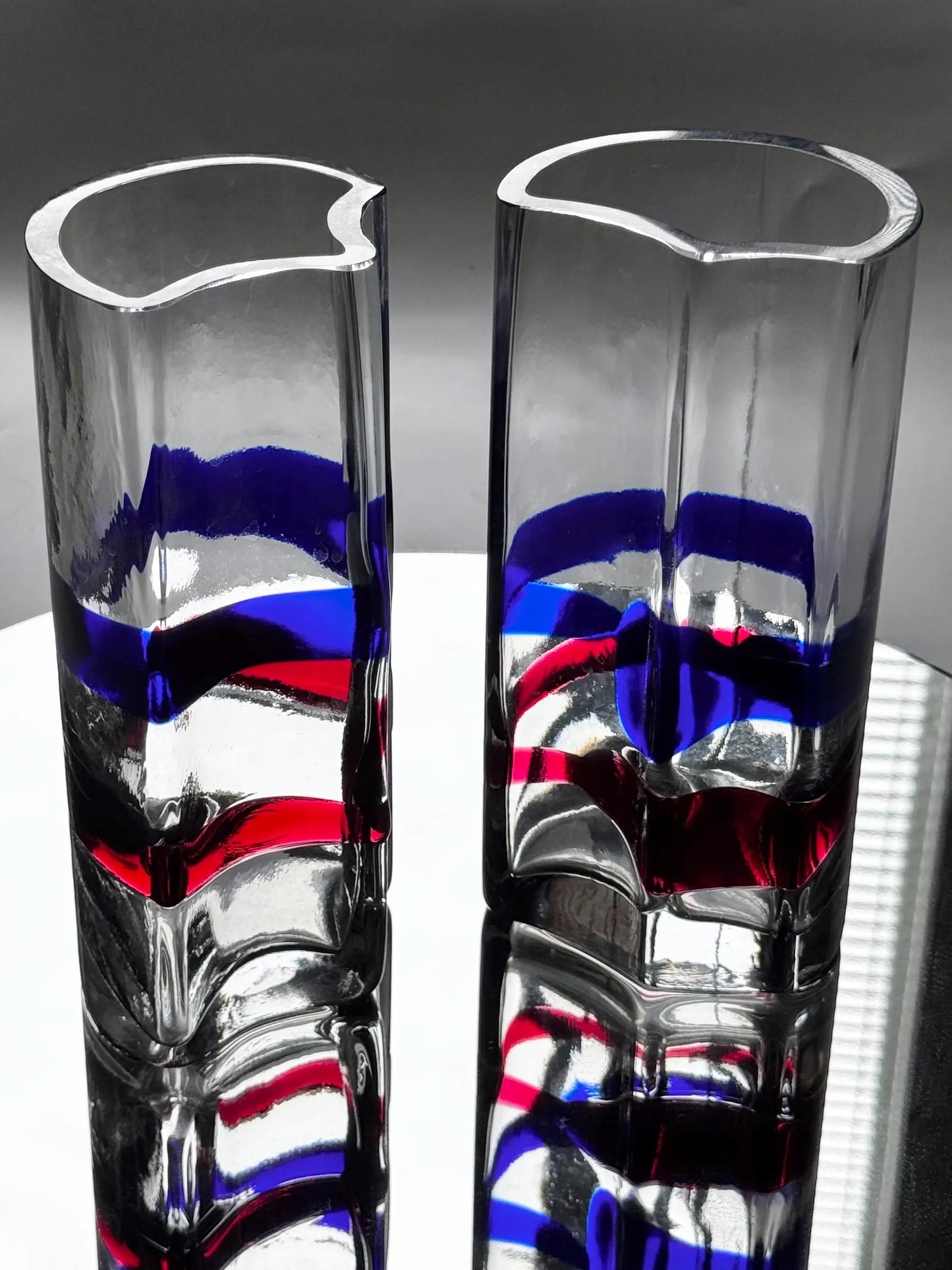 Limited Edition Art Glass Vases by Erik Höglund for Lindshammar, Sweden 1988 – 76/100
