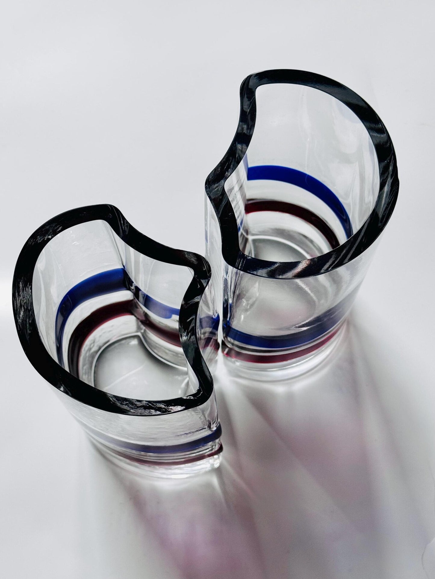Limited Edition Art Glass Vases by Erik Höglund for Lindshammar, Sweden 1988 – 76/100