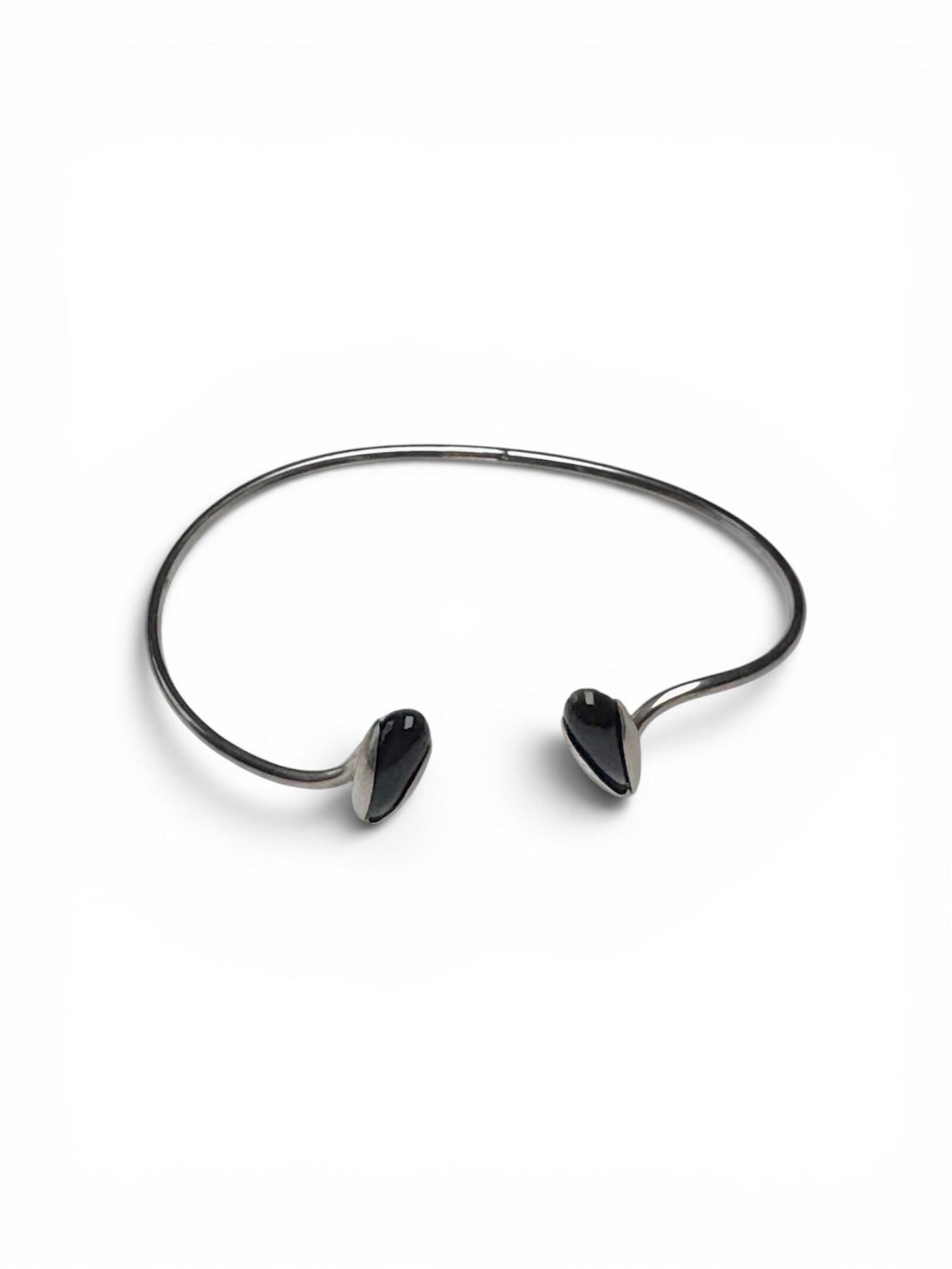 Vintage Sterling Silver & Spectrolite Bracelet by Kultaseppa Salovaara, Finland 1960s