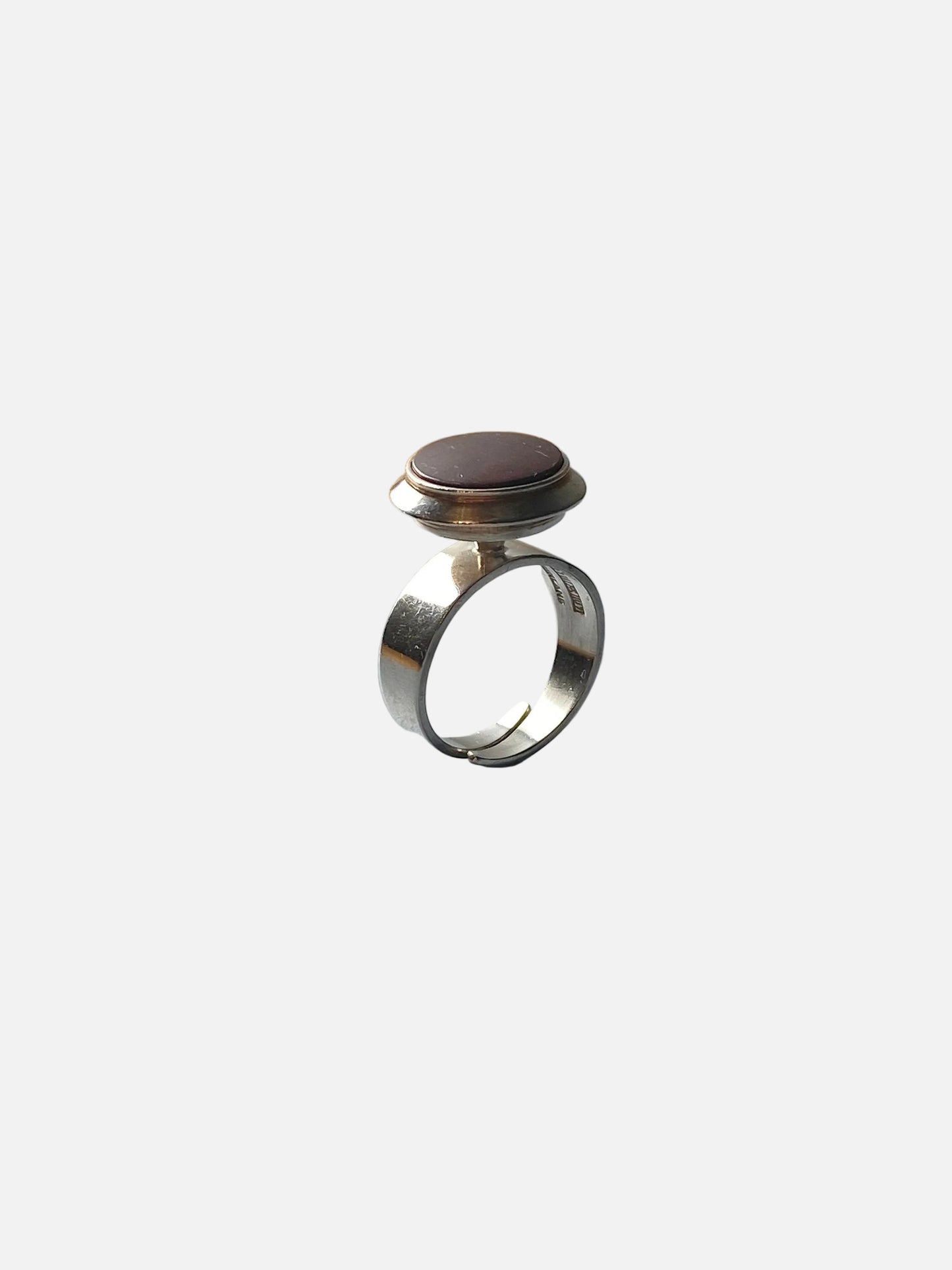 Rare Finnish Modernist Abstract Sterling Silver Ring – Jorma Laine for Kultateollisuus Ky, 1973