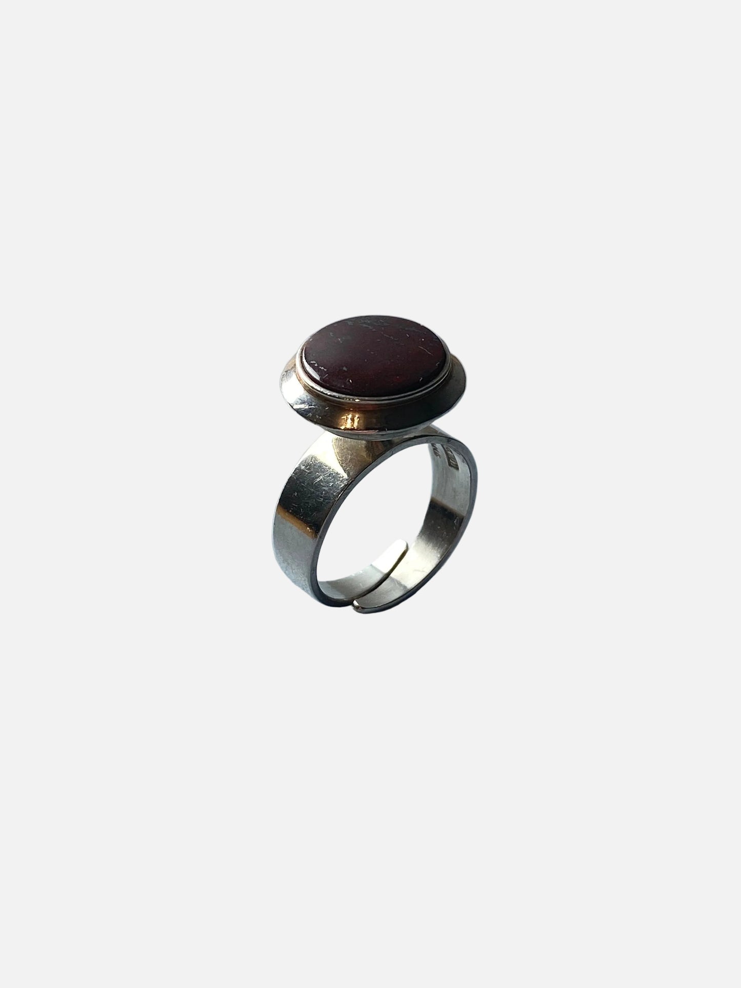 Rare Finnish Modernist Abstract Sterling Silver Ring – Jorma Laine for Kultateollisuus Ky, 1973