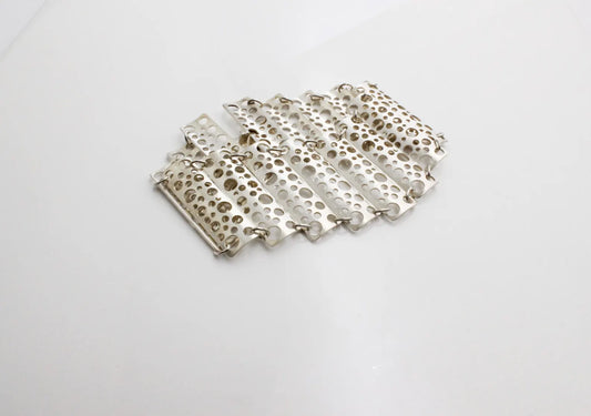 Vintage Modernist Silver Bracelet – Pitsi by Liisa Vitali, N. Westerback, Finland 1976