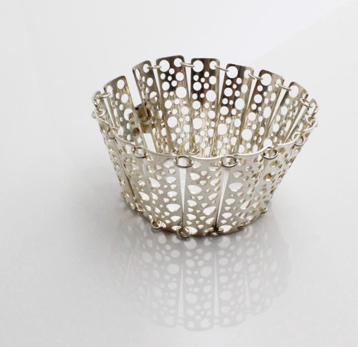 Vintage Modernist Silver Bracelet – Pitsi by Liisa Vitali, N. Westerback, Finland 1976